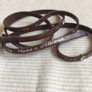 Leather wrap bracelet